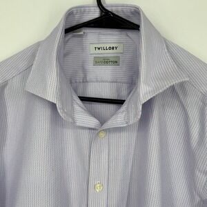 Twillory SafeCotton Tailored Fit Dress‎ Shirt Men's 17 34/35 French Cuffs